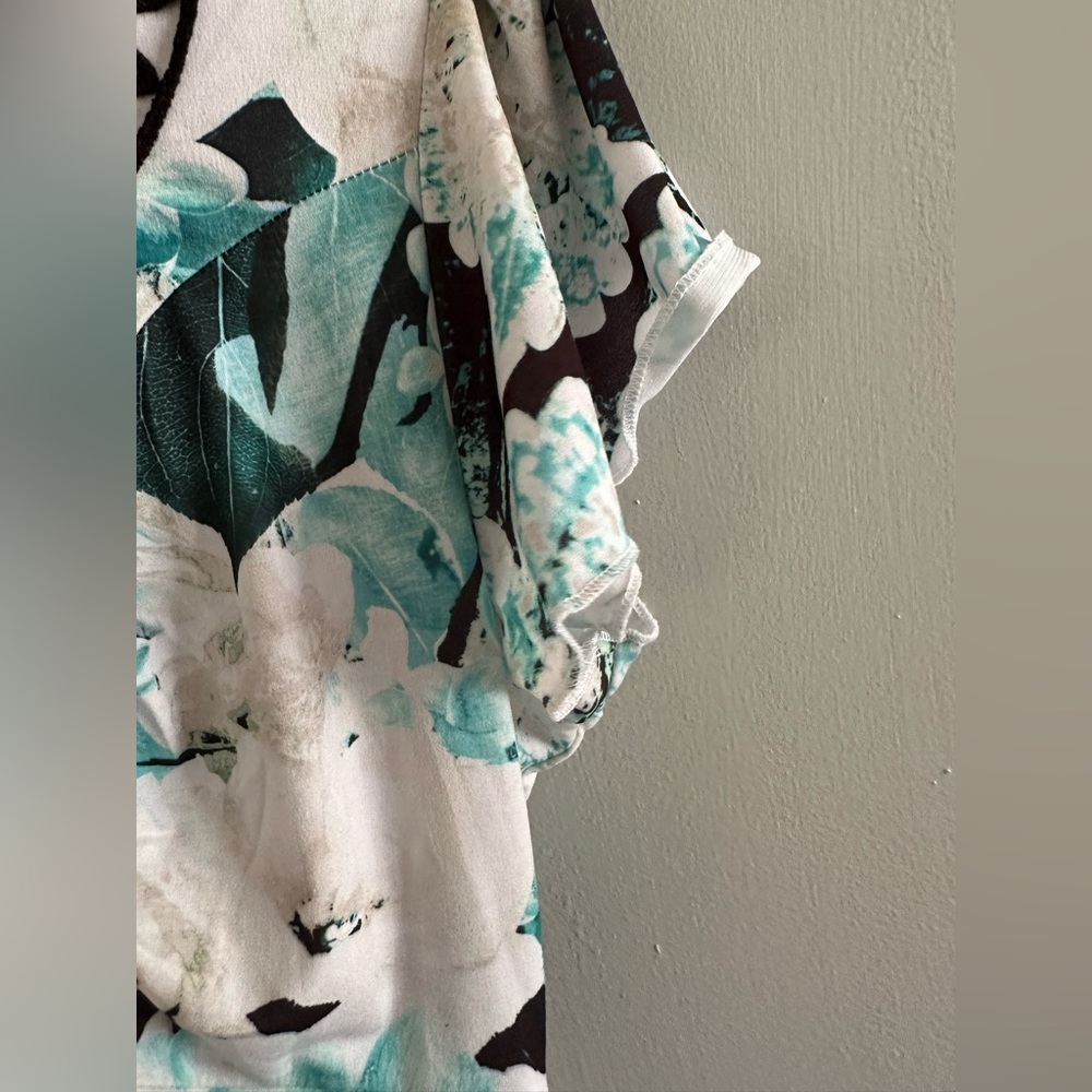 Style&Co floral cap sleeve maxi dress with elastic waist lace and metal details - Picture 4 of 8